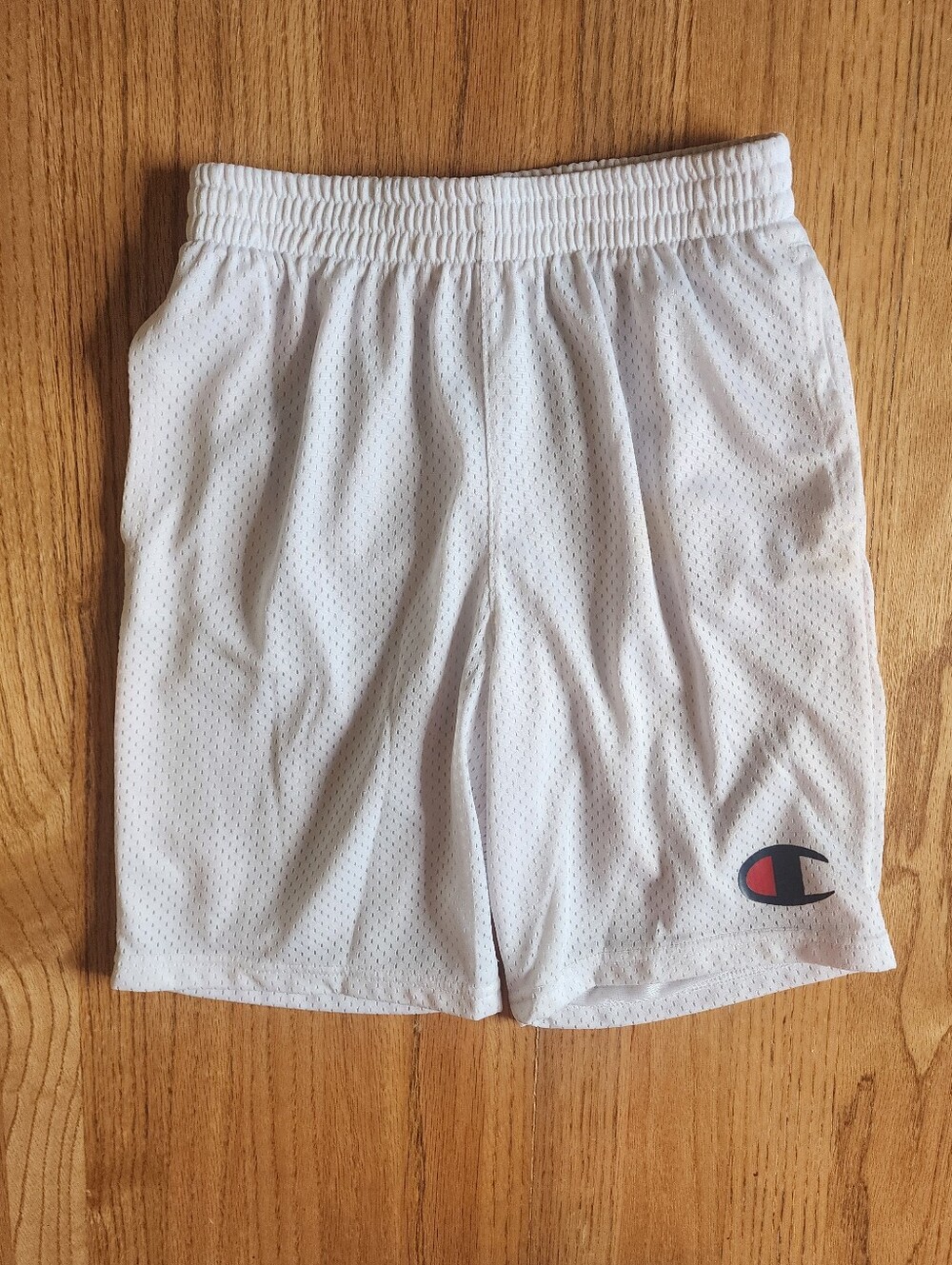 Champion Boy's Solid White Athletic Activewear Casual Shorts Large L
